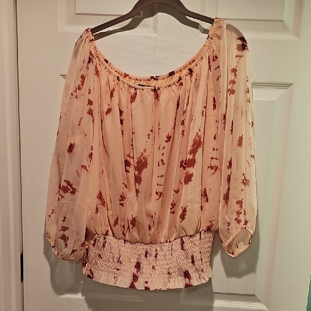 Colleen Lopez Pink Bohemian Print Blouse